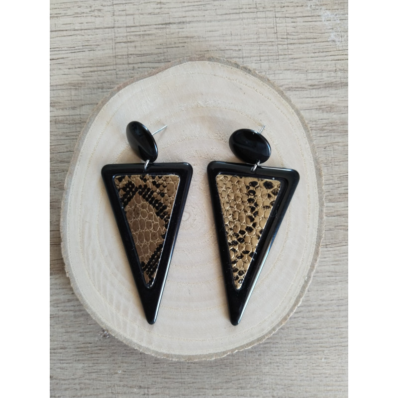 Boucle d’oreille simili cuir