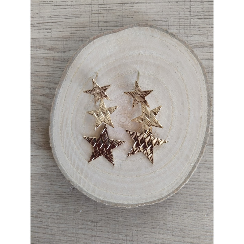 boucle d’oreille étoiles dorées