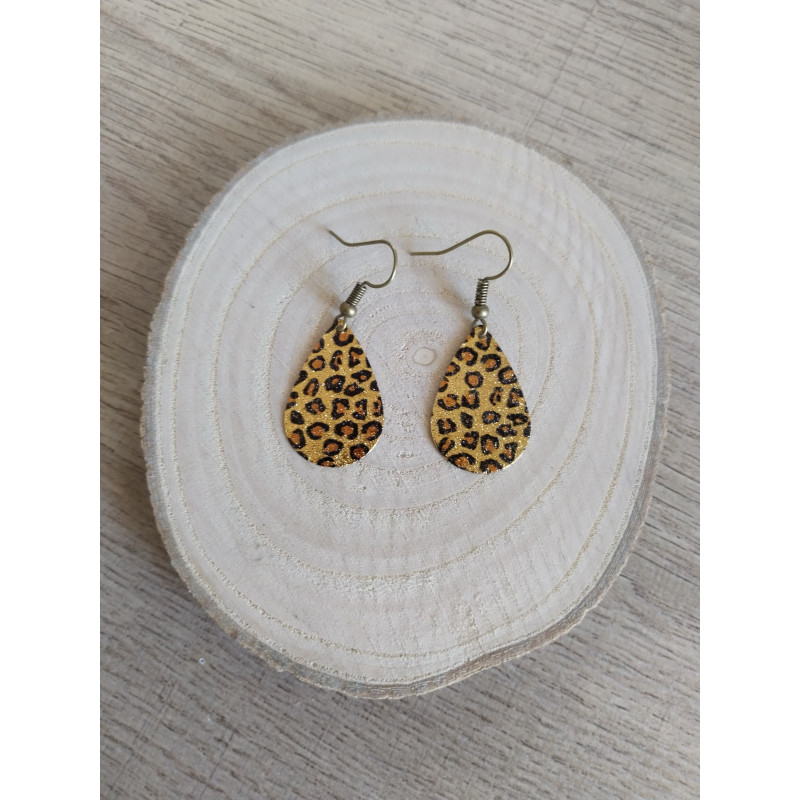 Boucle d’oreille léopard