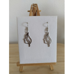 Boucle d’oreille femme argentée