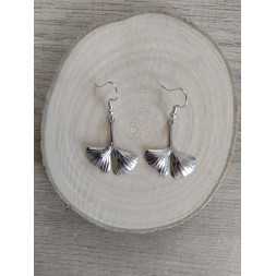 Boucle d’oreille feuille de Ginkgo