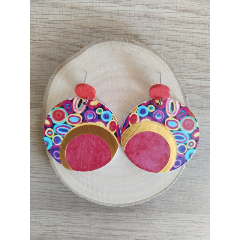 Boucle d’oreille colorée