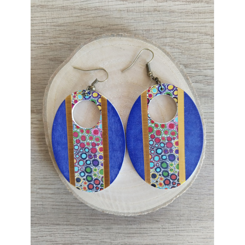 Boucle d’oreille en bois
