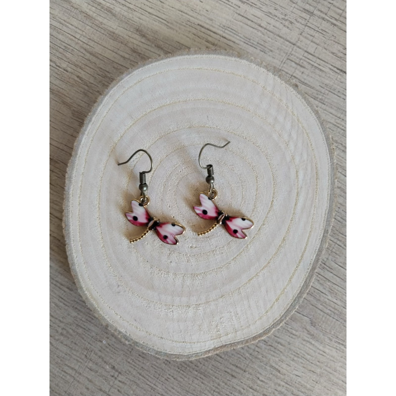 Boucle d’oreille libellule