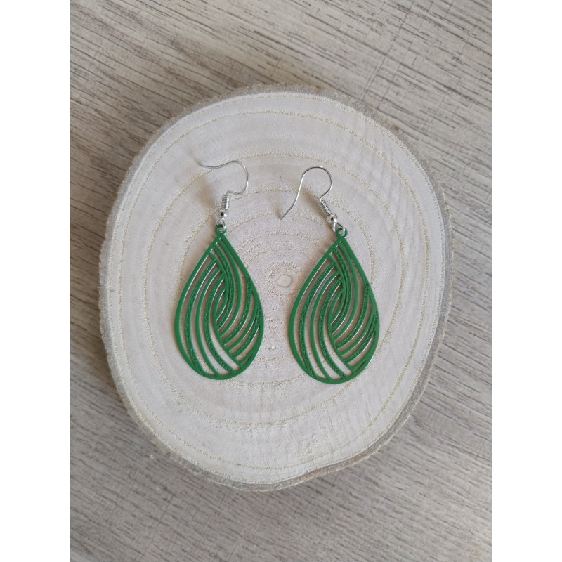Boucle d’oreille grande feuille