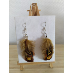 Boucle d’oreille plume