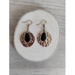 Boucle d’oreille ronde et en goutte
