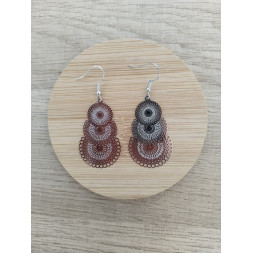 Boucle d’oreille en rosace