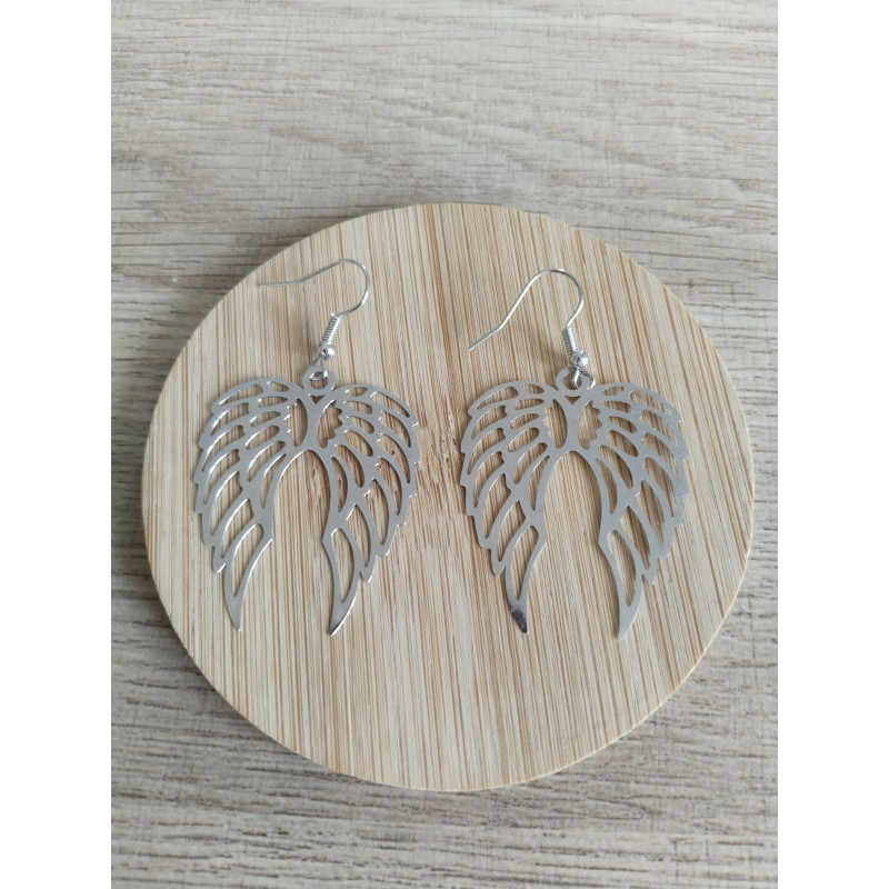 Boucle d’oreille aile d’ange