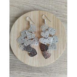 Boucle d’oreilles petits cœurs argentés