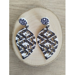 Boucle d’oreille bois