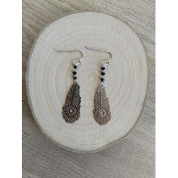 Boucle d’oreille plume