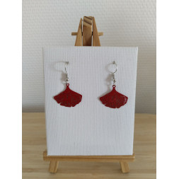 Boucle d’oreille feuille de ginkgo
