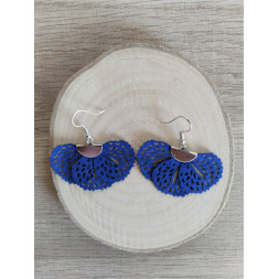 Boucle d’oreille feuille marine