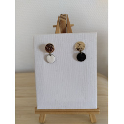 Boucle d’oreille double pastille