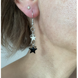Boucle d’oreille petites étoiles en cascades