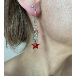 Boucle d’oreille en petites étoiles cascade