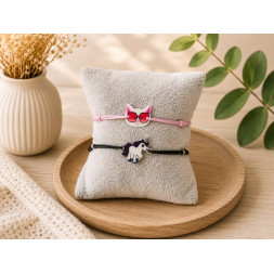 Des bracelets chat et licorne trop mignons