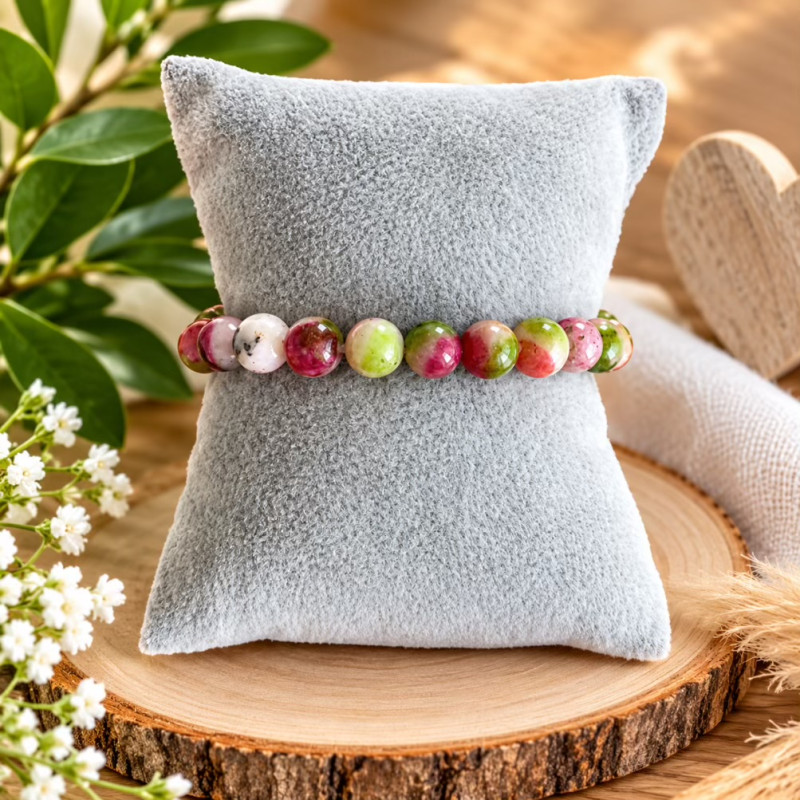 Bracelet en perles teintées
