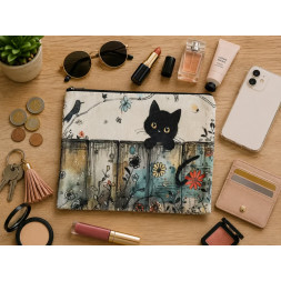 Une jolie petite pochette très chat