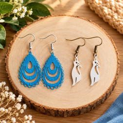 Offre duo en boucles d’oreilles goutte et chat
