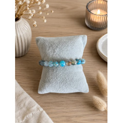 Bracelet en agate bleu