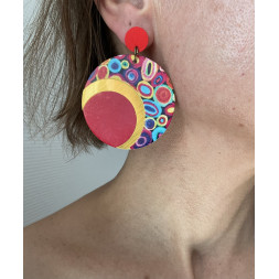 Boucle d’oreille en bois de Balsa