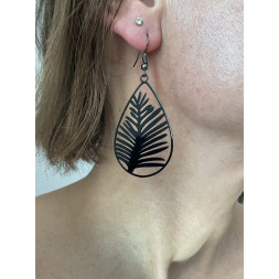 Boucle d’oreille florale en goutte