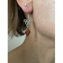 Boucle d’oreille triangle et losange