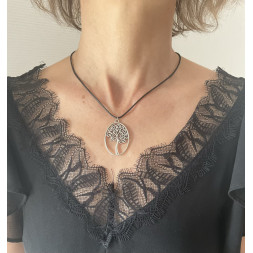 Pendentif en arbre de vie argenté