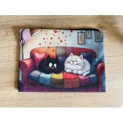 Pochette avec 2 petits chats