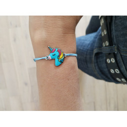 La licorne bleue en bracelet