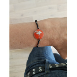 Bracelet avec un flamant rose
