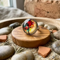Bague en arbre de vie coloré