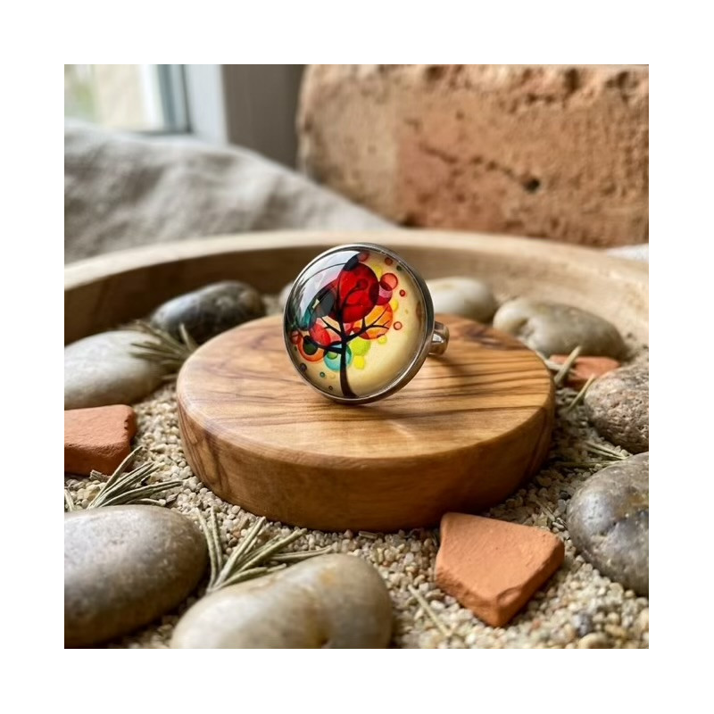 Bague en arbre de vie coloré