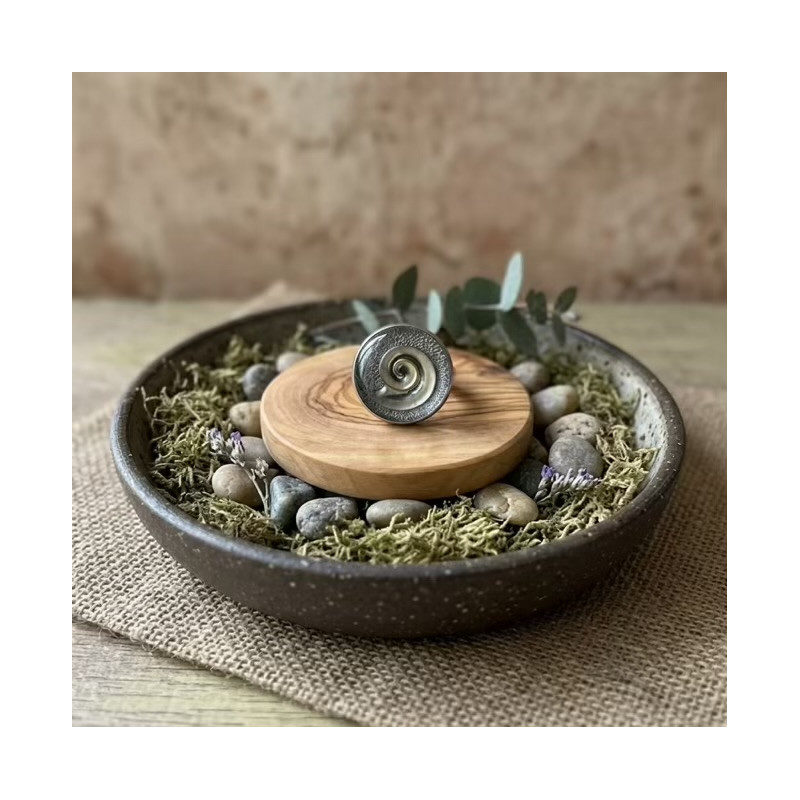Une bague en spirale grise