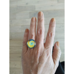 Bague en spirale jaune