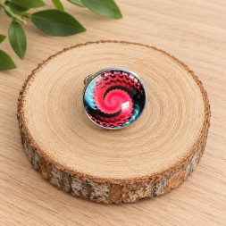 Bague en spirale rouge
