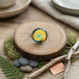 Bague en spirale jaune
