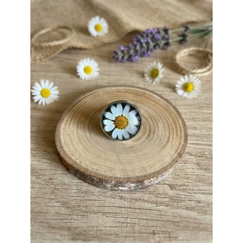 Bague en marguerite blanche