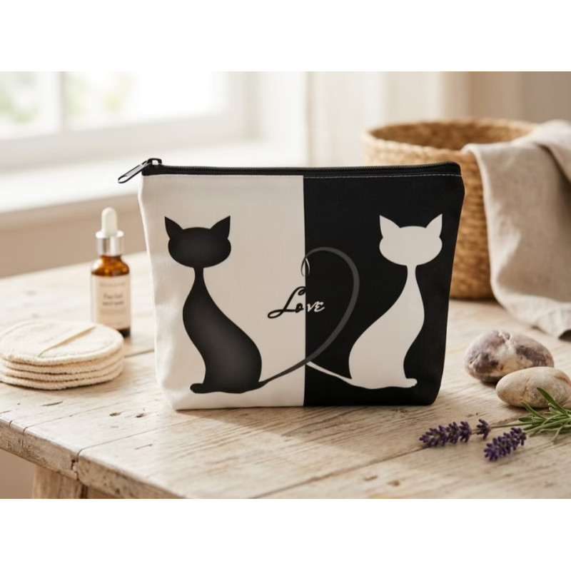 Pochette et ses 2 chats