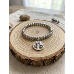 Bracelet gris Arbre de vie