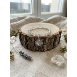 Bracelet chance en perle avec sa pièce de monnaie
