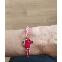 Bracelet Ma licorne rose