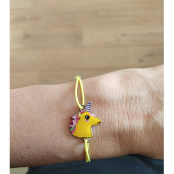 Bracelet Ma licorne jaune