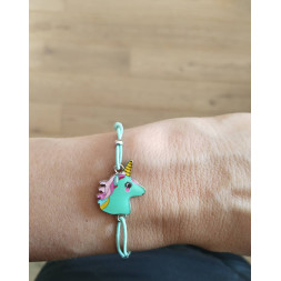 Bracelet Ma licorne verte