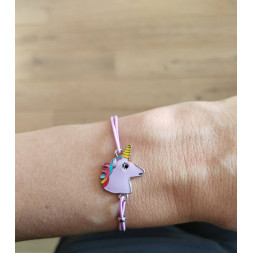 Bracelet Ma licorne mauve