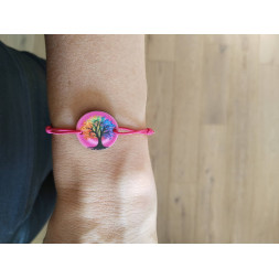 Bracelet rose Mon arbre de vie