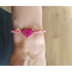 Bracelet rose Mon petit cœur