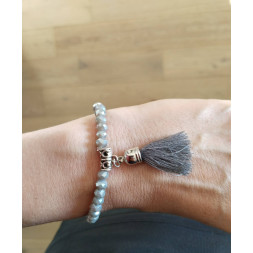 Bracelet Mon pompon gris